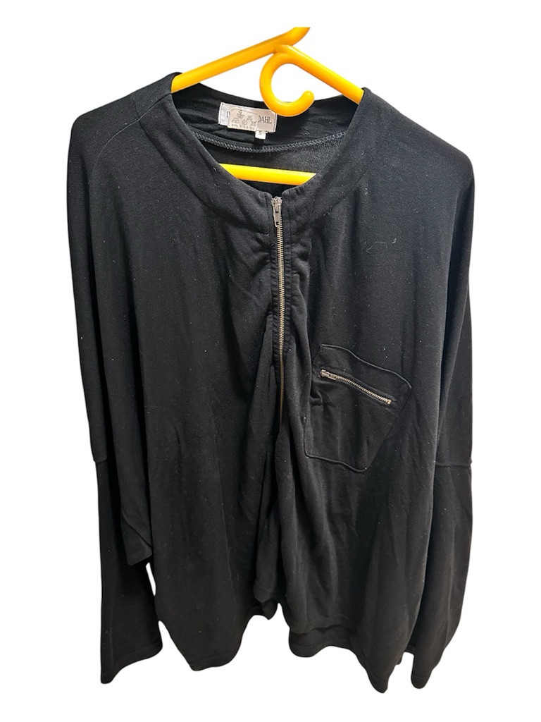 Black Zip-Front Lightweight Ivan Grundahl Black Jacket With Chest Pocket